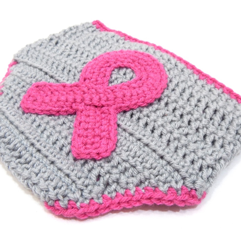 NEW! Pink ribbon crochet diaper cover